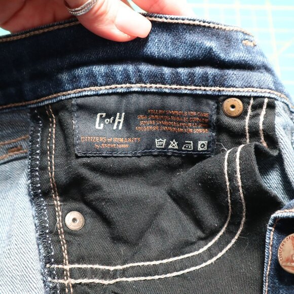 Citizens Of Humanity Elson Straight-Leg Jeans Women 27 Blue Y2K Classic Everyday - Picture 7 of 9